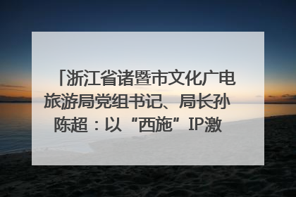 浙江省诸暨市文化广电旅游局党组书记、局长孙陈超：以“西施”IP激活全域旅游 打造县域文旅融合新标杆｜第七届全国县域旅游研究成果发布系列活动