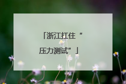 浙江扛住“压力测试”