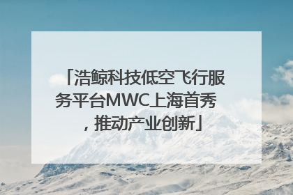浩鲸科技低空飞行服务平台MWC上海首秀，推动产业创新