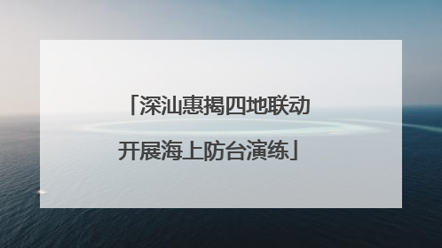 深汕惠揭四地联动开展海上防台演练