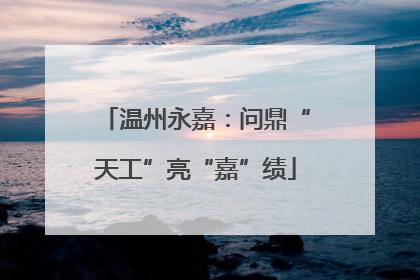 温州永嘉：问鼎“天工”亮“嘉”绩