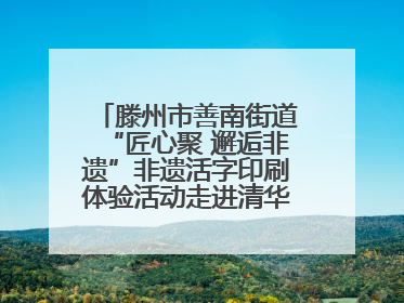 滕州市善南街道“匠心聚 邂逅非遗”非遗活字印刷体验活动走进清华园小学