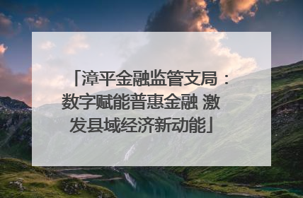 漳平金融监管支局：数字赋能普惠金融 激发县域经济新动能
