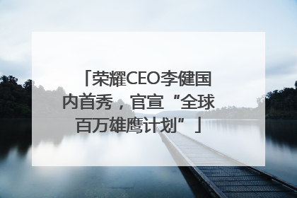荣耀CEO李健国内首秀，官宣“全球百万雄鹰计划”