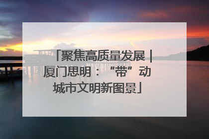 聚焦高质量发展｜厦门思明：“带”动城市文明新图景