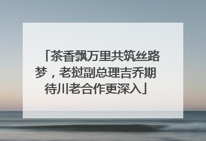 茶香飘万里共筑丝路梦，老挝副总理吉乔期待川老合作更深入