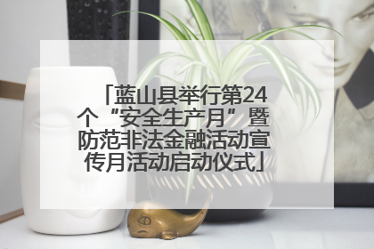 蓝山县举行第24个“安全生产月”暨防范非法金融活动宣传月活动启动仪式
