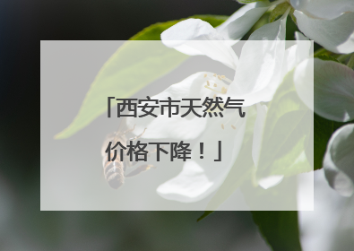 西安市天然气价格下降！