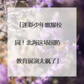迷彩少年燃爆校园！北海这场国防教育展演太飒了
