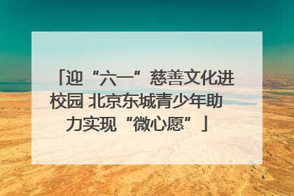 迎“六一”慈善文化进校园 北京东城青少年助力实现“微心愿”