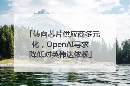 转向芯片供应商多元化，OpenAI寻求降低对英伟达依赖