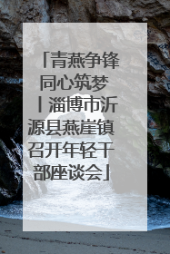 青燕争锋 同心筑梦丨淄博市沂源县燕崖镇召开年轻干部座谈会