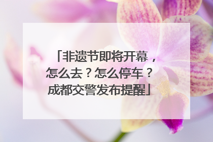 非遗节即将开幕，怎么去？怎么停车？成都交警发布提醒