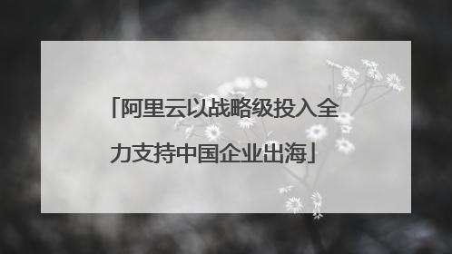 阿里云以战略级投入全力支持中国企业出海