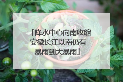 降水中心向南收缩 安徽长江以南仍有暴雨到大暴雨