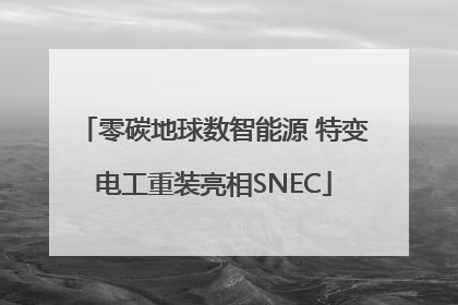 零碳地球数智能源 特变电工重装亮相SNEC