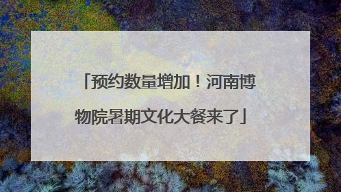 预约数量增加！河南博物院暑期文化大餐来了
