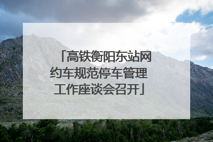 高铁衡阳东站网约车规范停车管理工作座谈会召开
