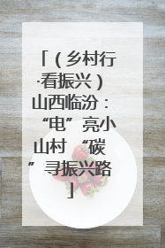（乡村行·看振兴）山西临汾：“电”亮小山村 “碳”寻振兴路