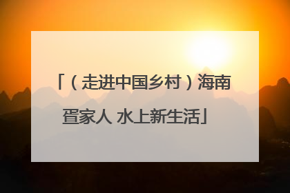 （走进中国乡村）海南疍家人 水上新生活
