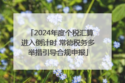 2024年度个税汇算进入倒计时 常德税务多举措引导合规申报