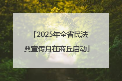2025年全省民法典宣传月在商丘启动
