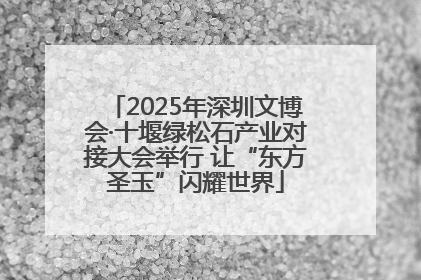 2025年深圳文博会·十堰绿松石产业对接大会举行 让“东方圣玉”闪耀世界
