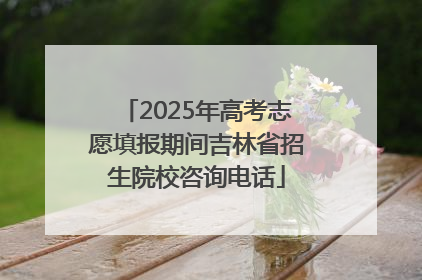 2025年高考志愿填报期间吉林省招生院校咨询电话