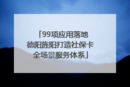 99项应用落地 德阳旌阳打造社保卡全场景服务体系