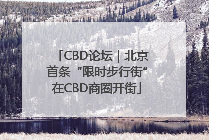 CBD论坛｜北京首条“限时步行街”在CBD商圈开街