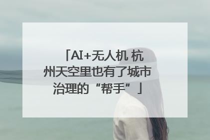 AI+无人机 杭州天空里也有了城市治理的“帮手”