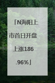 N海阳上市首日开盘上涨186.96%